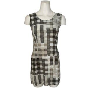 Jams World Hawaiian Dress XS Gray Weave Sleeveless Mini